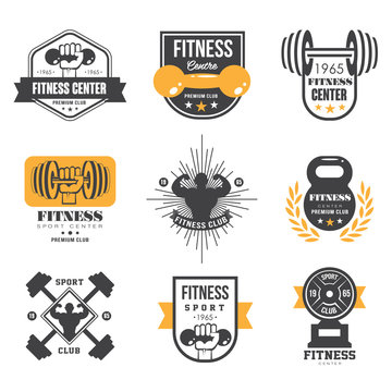 Sport and Fitness Logo Templates, Gym Logotypes, Athletic Labels