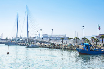 Fototapeta na wymiar Boats and yachts in the marina of La Spezia, Italy