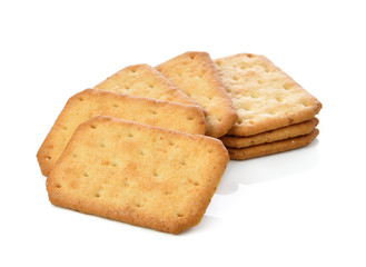Cracker isolated on  over white background