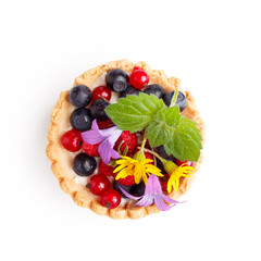 Dessert with wild berries