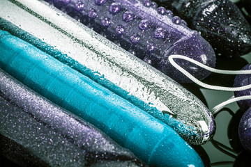 Droplets on sex toys