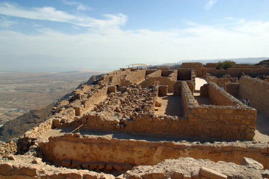 Israele, le rovine della città di Masada.