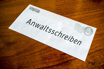 Briefumschlag Anwaltsschreiben