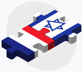 France and Israel Flags