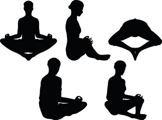 Yoga pose isolated on white background