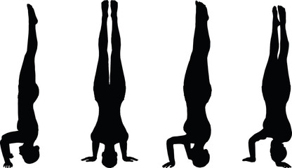 Yoga pose isolated on white background