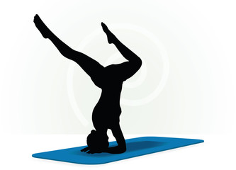 Fototapeta na wymiar Yoga pose isolated on white background