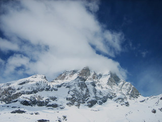 Cervinia montagna sci