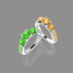 Wedding Rings render stock-image