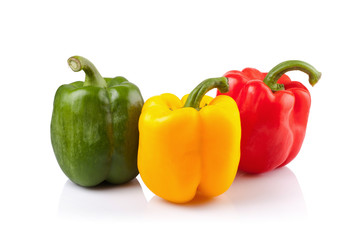 sweet pepper isolated on white background