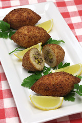 homemade kibbeh, middle eastern food