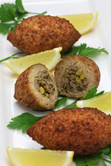 homemade kibbeh, middle eastern food