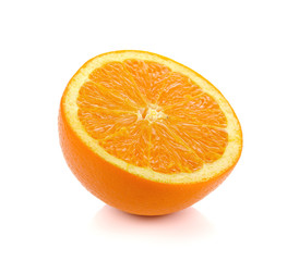 orange slice on white background