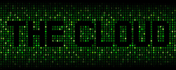 The Cloud text on hex code illustration