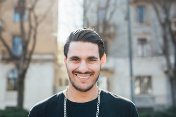 Portrait of a young handsome italian boy