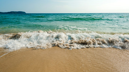 Splatter at the sand beach