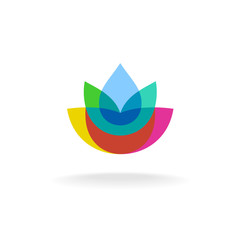 Colorful flower logo