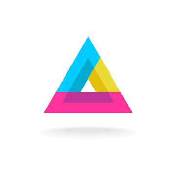 Colorful triangle logo
