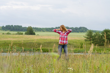 Girl on meadow