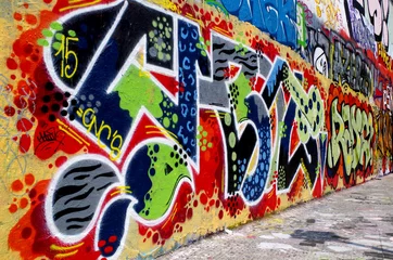 Zelfklevend Fotobehang Graffiti graffitis, tags