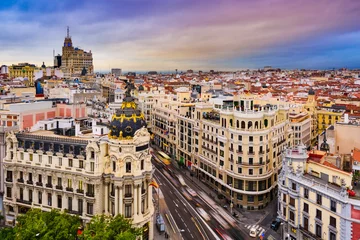 Peel and stick wall murals Madrid Madrid Cityscape