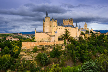 Fototapeta na wymiar Segovia, Spain at the castle.