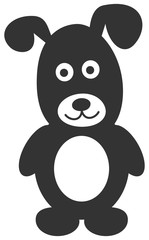 black dog standing