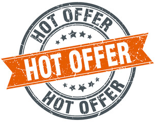 hot offer round orange grungy vintage isolated stamp