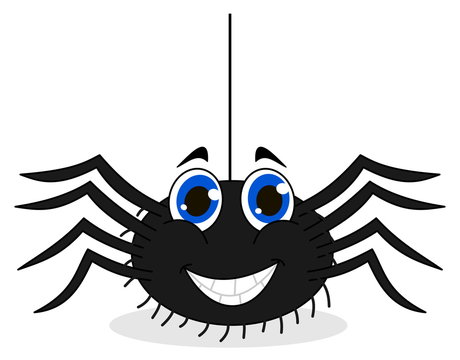 cheerful black spider