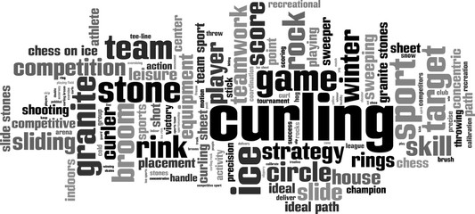 Fototapeta na wymiar Curling word cloud concept. Vector illustration
