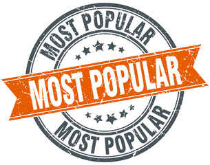 most popular round orange grungy vintage isolated stamp