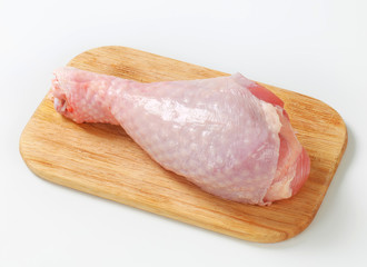 Raw turkey leg