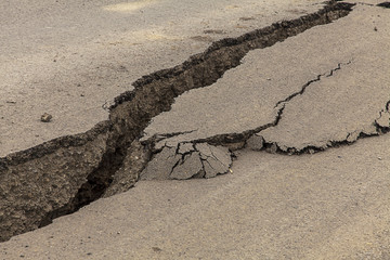 Cracked of asphalt road