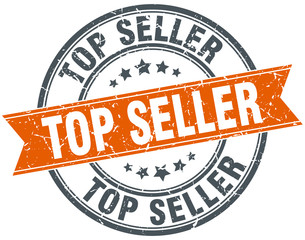 top seller round orange grungy vintage isolated stamp