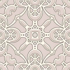 Vintage beige background, seamless pattern