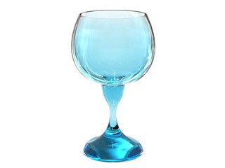 glass render in blue tones