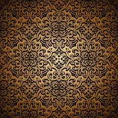 Vintage gold background, seamless pattern