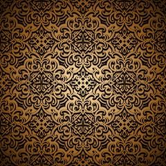Vintage gold background, seamless pattern