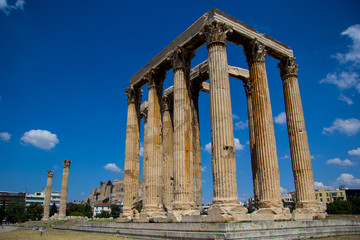 Obraz premium Ancient Temple Of Olympian Zeus , Athens, Greece