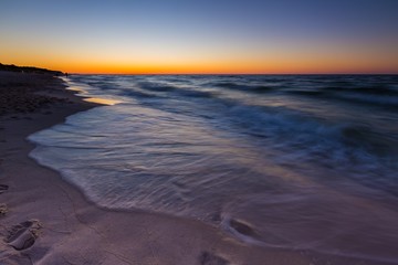 Beautiful sunset over Baltic sea