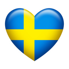 Sweden Insignia Heart Shape