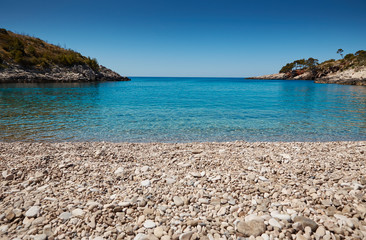 Beach in the Adriatic Sea on the Hvar