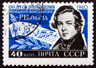Postage stamp Russia 1960 Robert Schumann, German Composer
