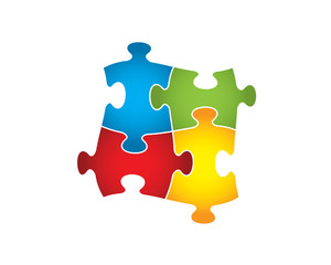 colorful puzzle pieces teamwork 3