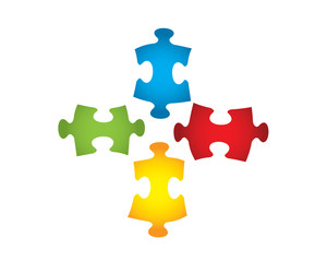 colorful puzzle pieces teamwork 2