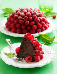 Chocolate raspberry mousse cake 