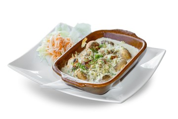 Baked mushrooms