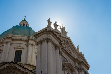 Fototapeta na wymiar New Cathedral facade, Brescia