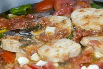 Rice with seafood cooking