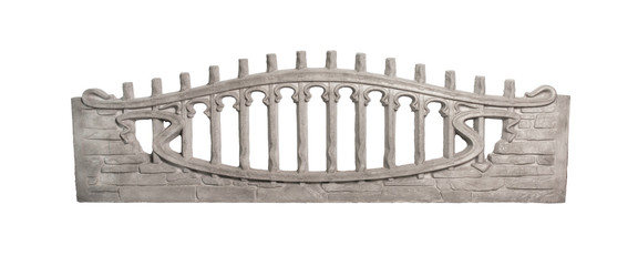 Concrete fence isolated